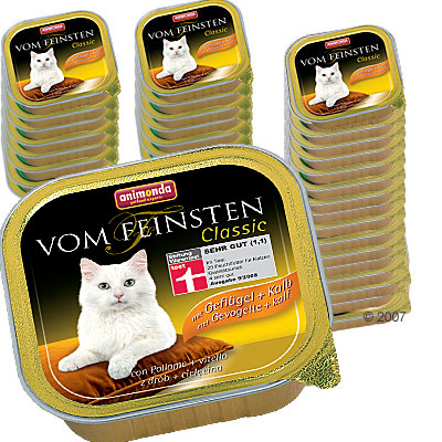 Megapack Animonda vom Feinsten Classic 32 x 100 g mit Geflügel & Kalb