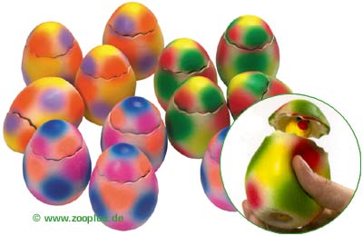 Latex Pop-Up Ei mit Squeeker - ca. 8 cm