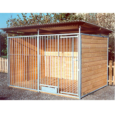 Holz-Metall-Zwinger Schwarzwald inkl. Futterset - 2,0 x 3,0 m mit Holzboden