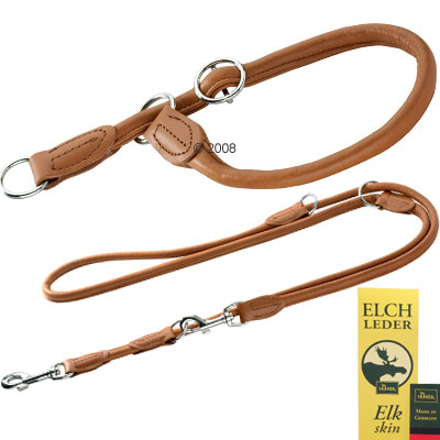 Hunter Round & Soft Set: Hundeleine + Halsband - Gr��e Halsband: max. 45 cm, � 10mm