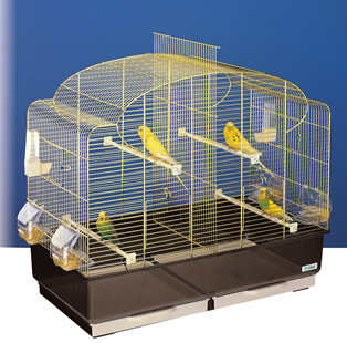 Vogelk�fig f�r Wellensittiche Canto Messing - -