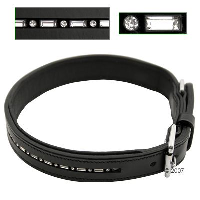 Hundehalsband Sparkling Swarovski - 40 Cm / 25 Mm