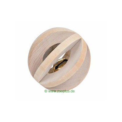 Holzball mit Gl�ckchen -