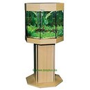 MP Kristall 8-Eck Aquarium Kombination- schwarz mit MP Technik-Paket