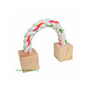Baumwollspielseil mit Holzkl�tzchen - - ca. 20 cm lang