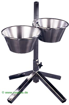 H�henverstellbarer Napfst�nder - - 2 x 4 l