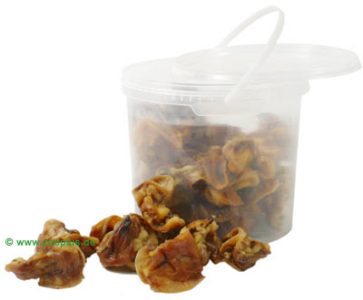 Schweine-Snacks im Aufbewahrungseimer - Schweineohrmuscheln 1,25