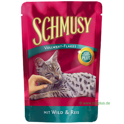 Megapack Schmusy Vollwert Flakes 20 x 100 g - Kaninchen & Reis