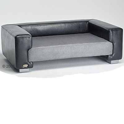 Hundesofa Wallace & Jones Windsor Belugaschwarz/Moonbeam - Au�enma�e: 88 x 66 x 39 cm