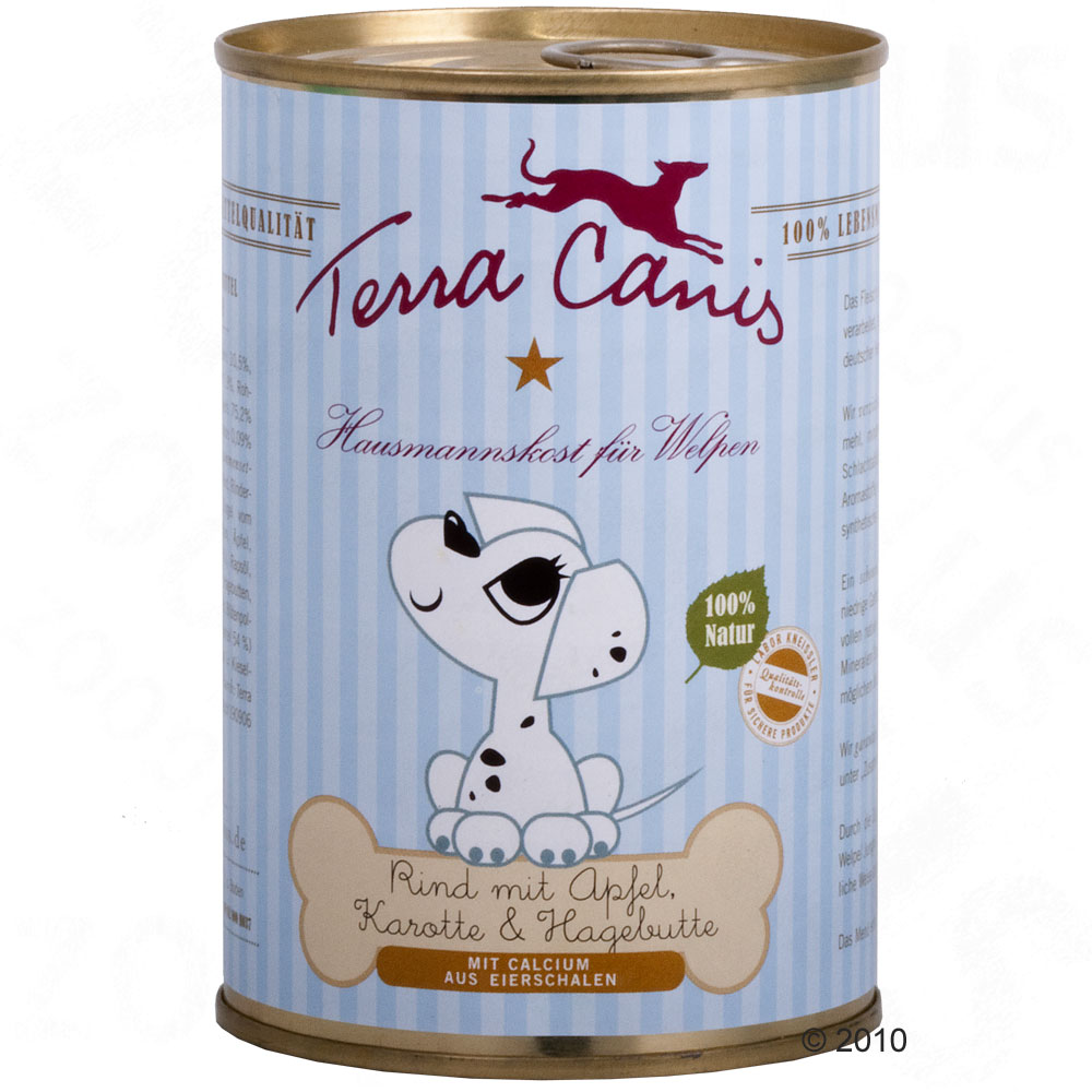 Terra Canis Welpenfutter 6 x 400 g - Lamm mit Zucchini, Fenchel & Magerjoghurt