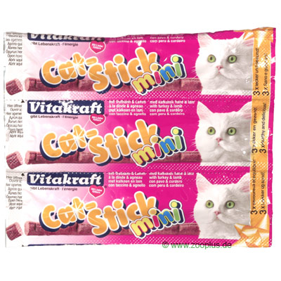Vitakraft Cat-Stick Mini 18 Stück - Ente & Kaninchen