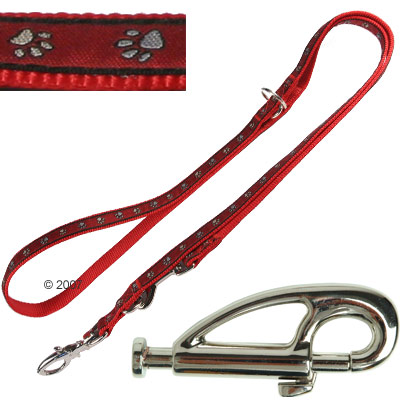 Red Dingo verstellbare Hundeleine Pawprints - 180 m lang; 1 8 cm breit