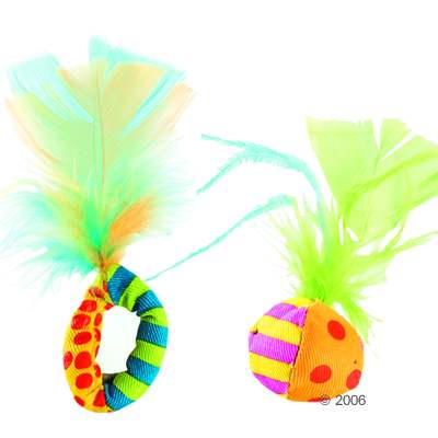 Petstages Katzenspielzeug: Ball und Ring - 2 St�ck