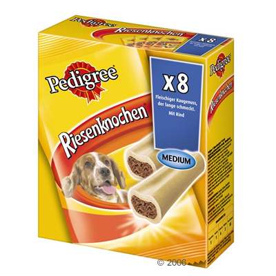 Pedigree Riesenknochen Medium Rind - 8 Riesenknochen