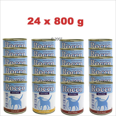 Sparpaket: Rocco Sensible 24 x 800 g - 3 verschiedene Sorten
