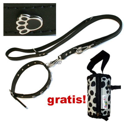 Halsband & Leine Pfote  Doggy Kit Dalmatiner gratis - Set (Halsb