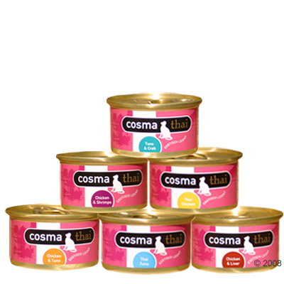 Gemischtes Probierpaket: Cosma Thai In Jelly 6 X 85 G - 6 Verschiedene Sorten
