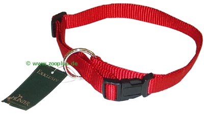 Hunter Hundehalsband Vario Plus Rot - Größe: 35 - 53 cm, 2 cm br