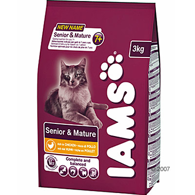 Iams Senior & Mature mit viel Huhn - 3 kg