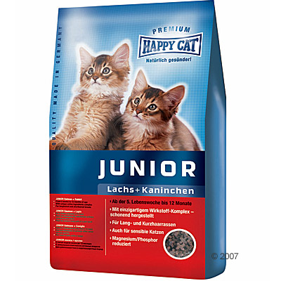 Happy Cat Junior Lachs & Kaninchen - 10 kg