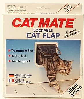 Katzenklappe Pet Mate 2-Wegeverschluß - Weiß