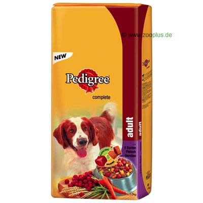 Pedigree Complete Adult mit 5 Sorten Fleisch & Gem�se - 15 kg