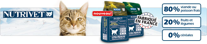 Croquettes pour chat Nutrivet - À prix avantageux chez zooplus