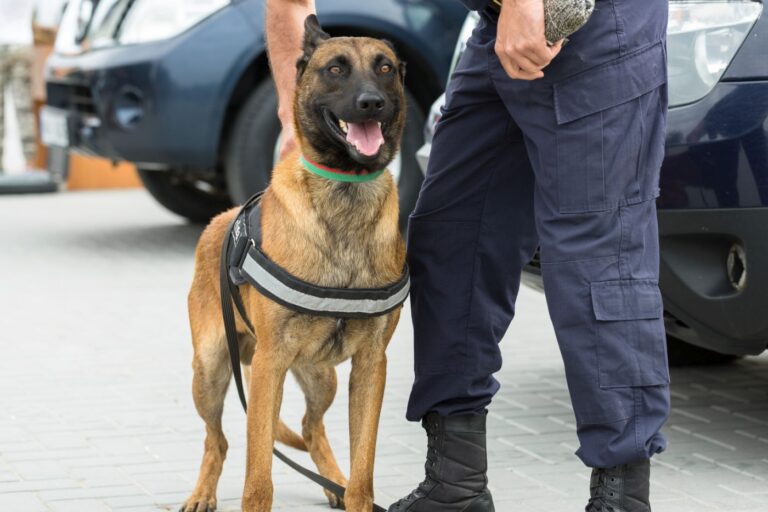 Belgischer Schäferhund mit Mensch