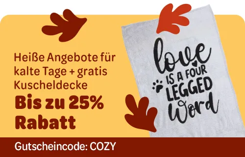 zooplus Herbst-Rabatt und gratis Decke
